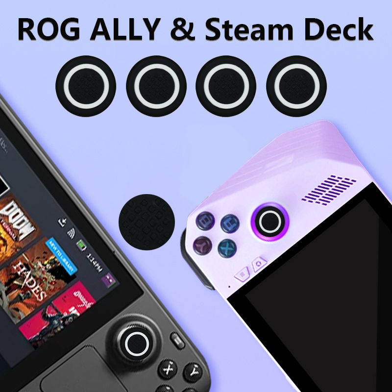Gaming Console Steam Deck - 4 Stück Silikon-Joystick-Daumengriff-Schutzkappen für Steam Deck