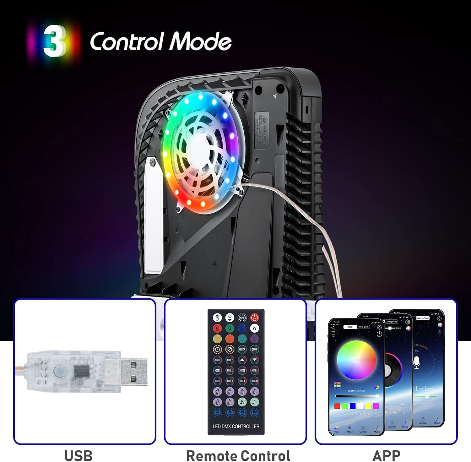 Gaming Console Ps5 - RGB LED-Lichtstreifen für PS5 Pro/Slim/Fat Original-Konsole