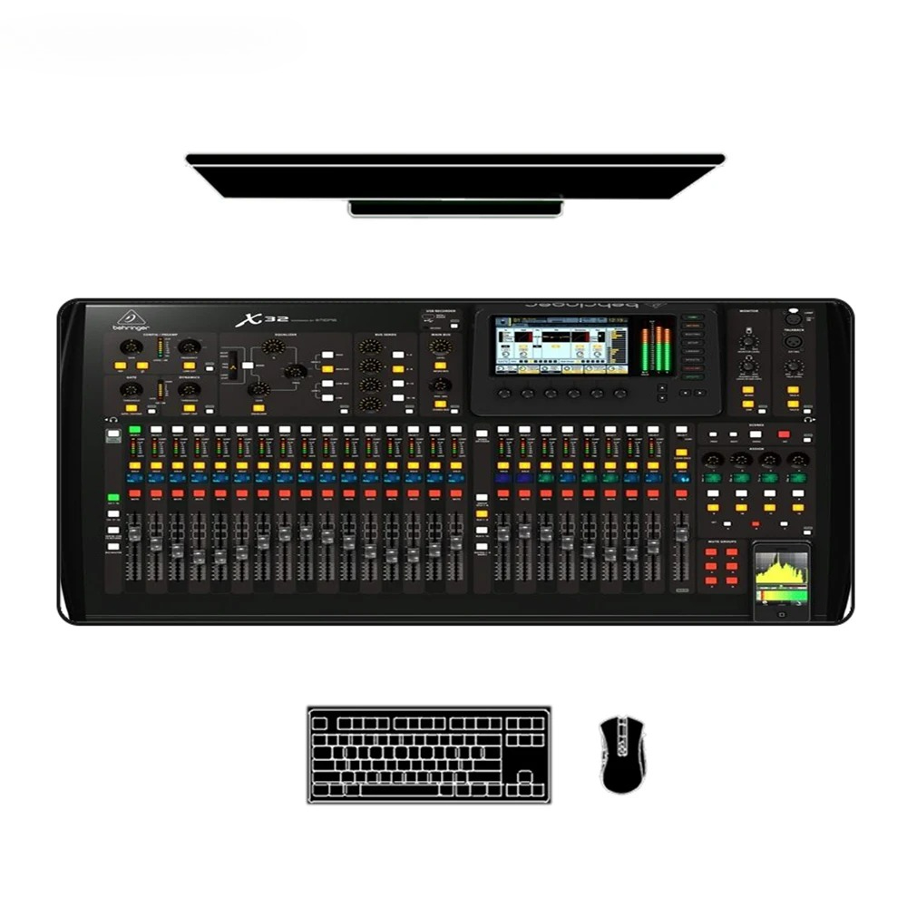 Gaming Console With Keyboard - Audio-Mixer Mauspad XXL Mischpult-Spielmatte für Computer-Gaming
