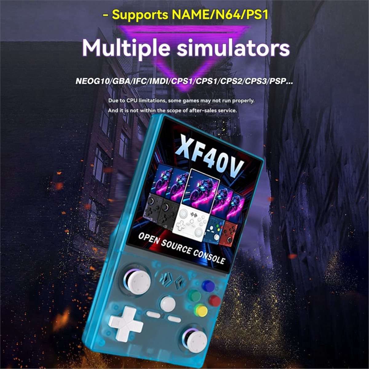 Gaming Console Retro Handheld - A86G NEUE XF40V Retro Handheld-Spielkonsole 4,0-Zoll-IPS-Bildschirm