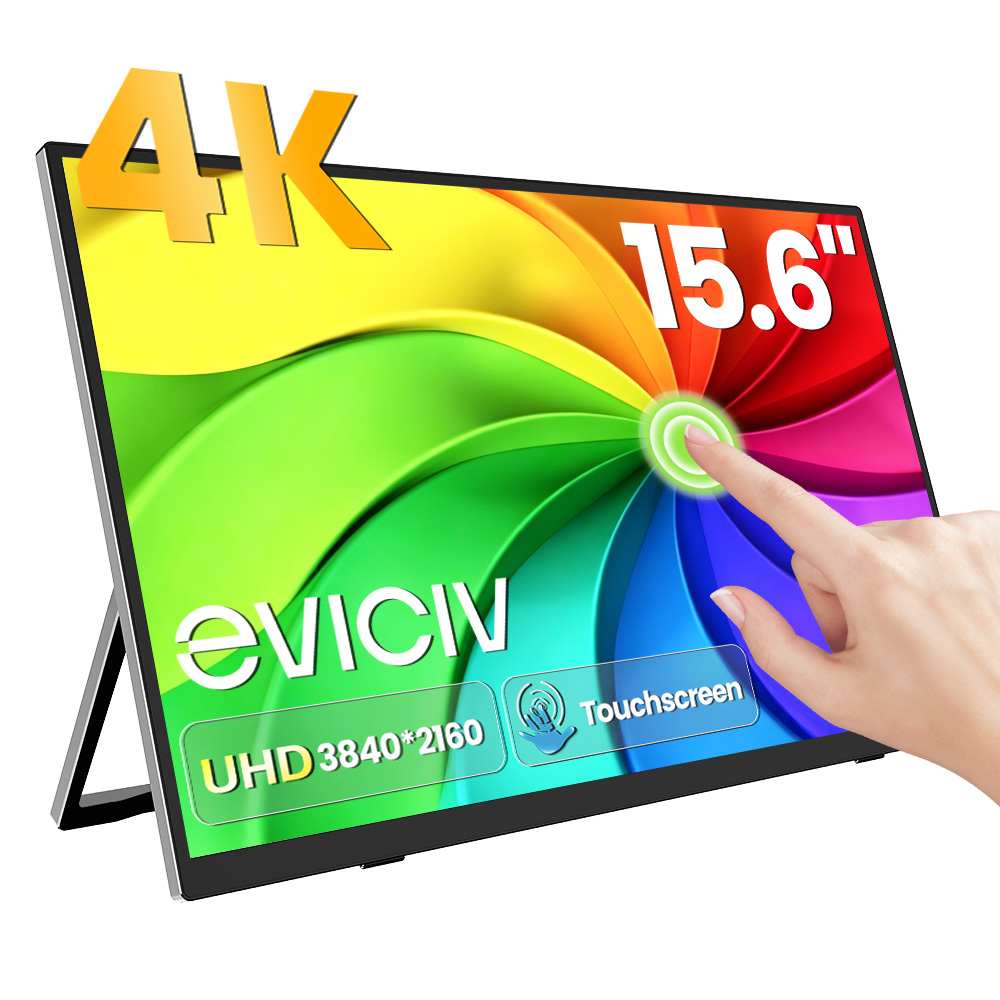 Gaming Console Portable Pc - EVICIV 4K tragbarer Monitor 10-Punkt-Touchscreen 15,7