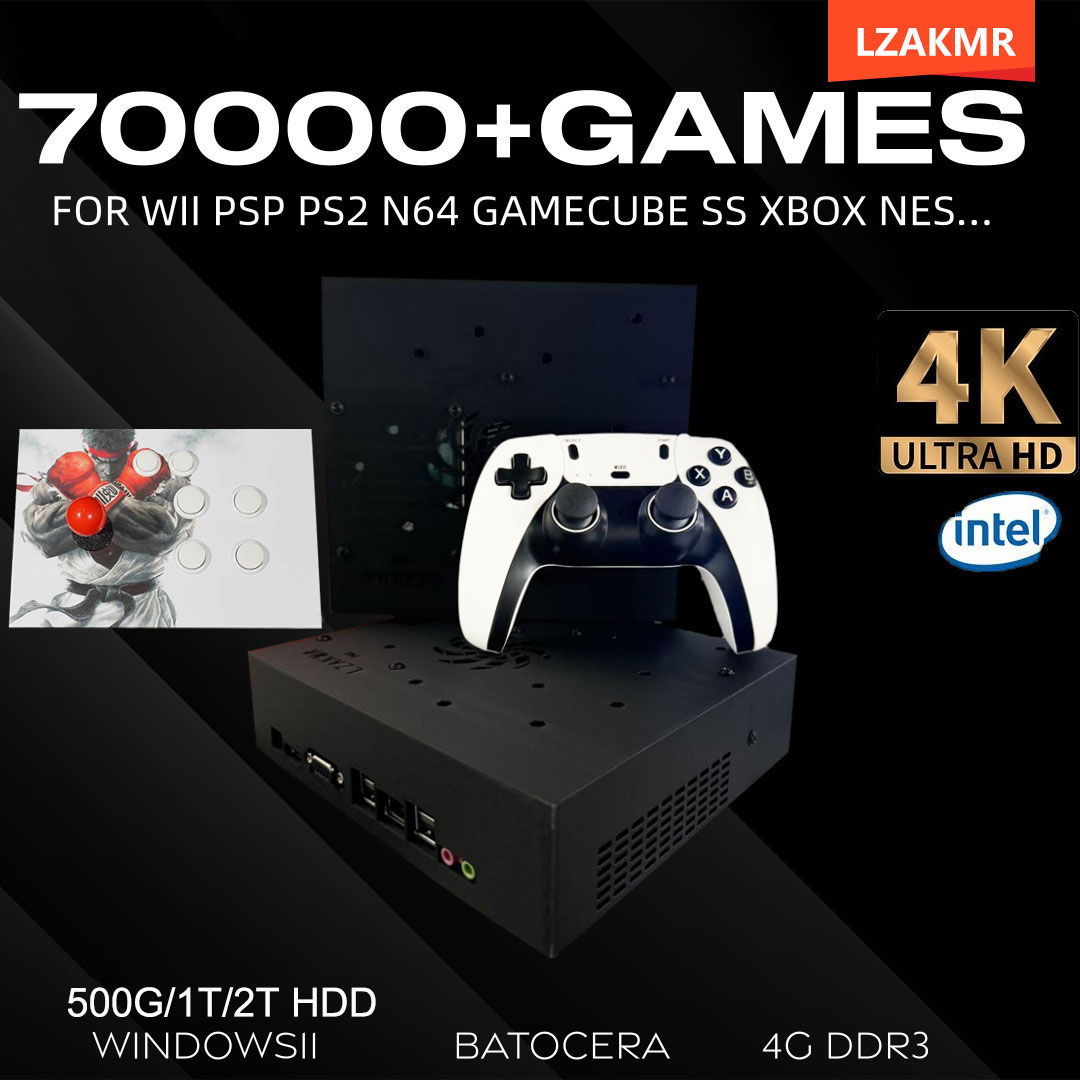 Gaming Console With Gta - Retro-Gaming-Konsole 70000+ Spiele 2 TB T8