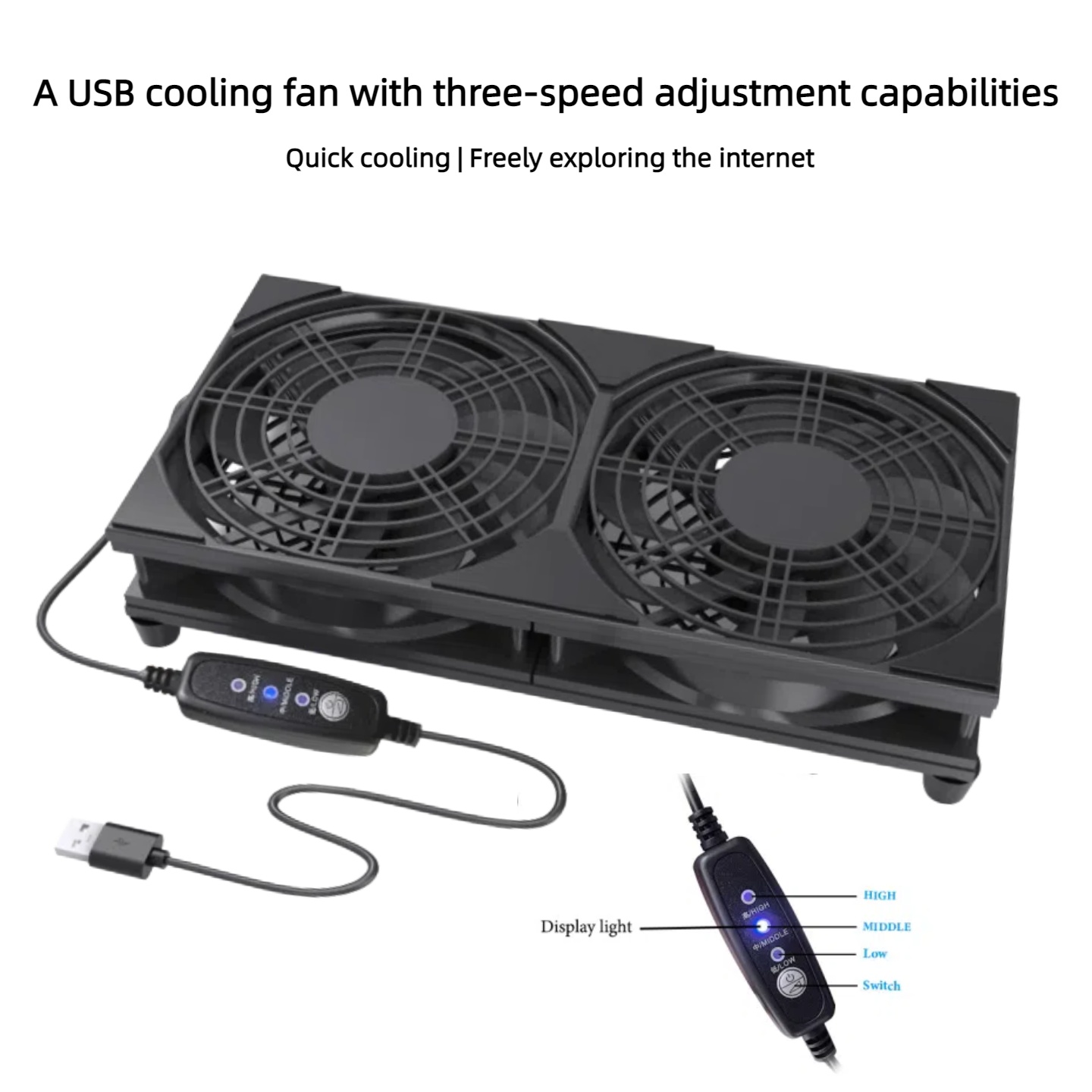 Dualer USB-Lüfter mit 3-Stufen – Gaming Console And Controller Bewertung und Preis